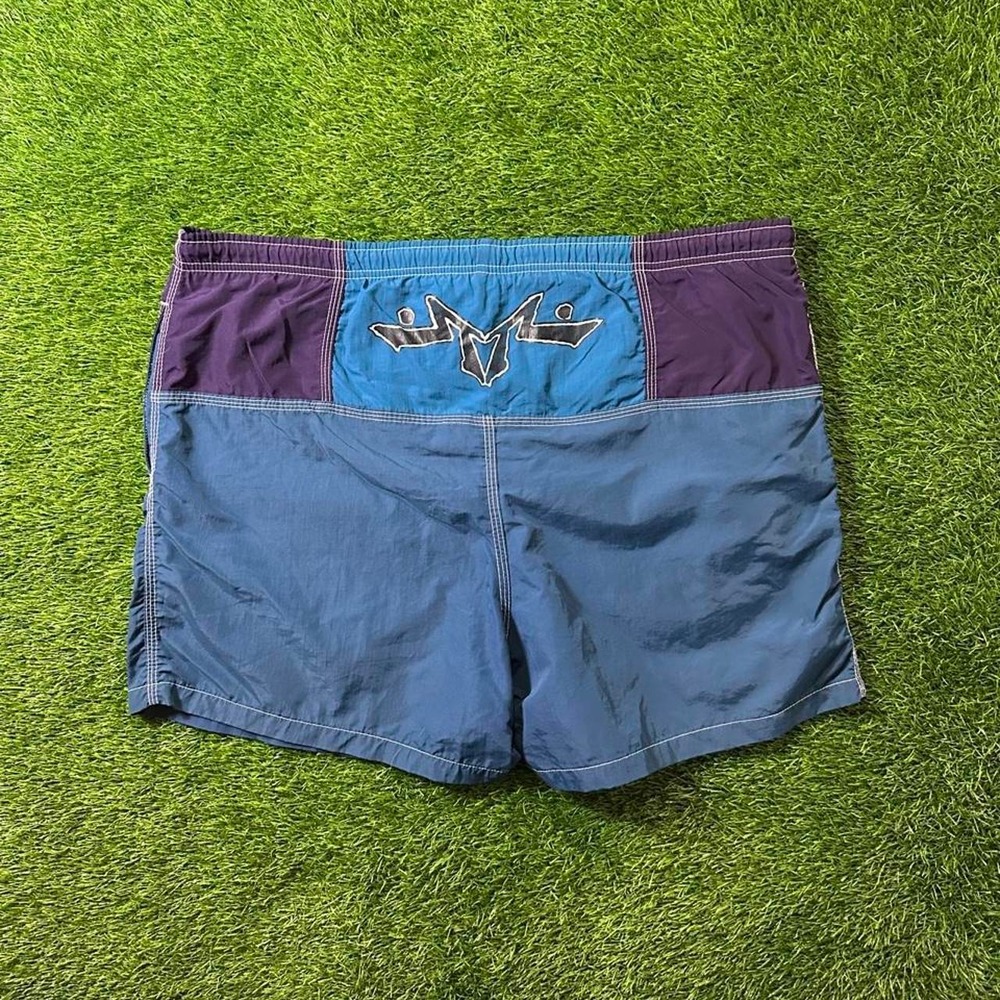 vintage rusty colorblock swim trunks